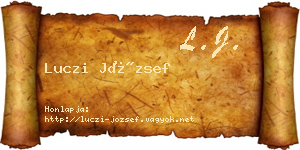 Luczi József névjegykártya